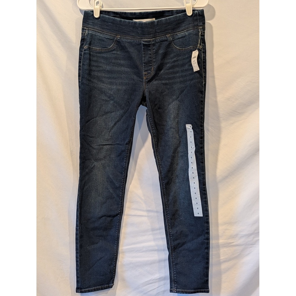 Old Navy Rockstar Super Skinny Jeggings Dark Wash Mid-Rise Petite 8 504577-00-1